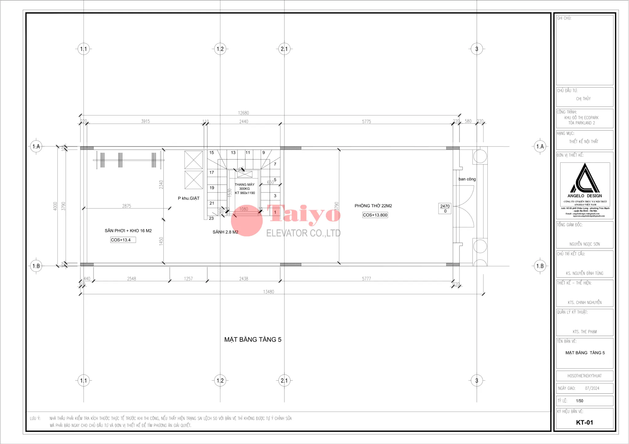 ban ve tang 5 mau thang may tai Vinhomes Ocean Park