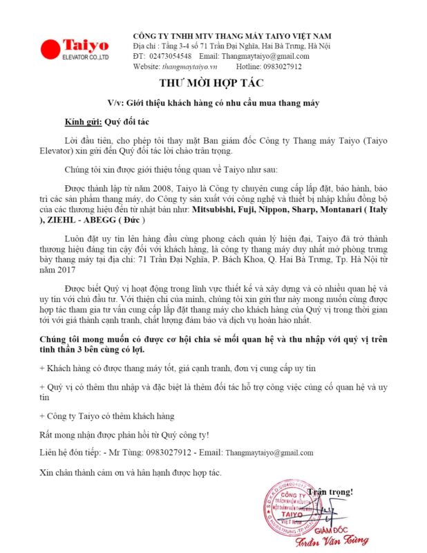 Thang Máy | Thang Máy Gia Đình | Công Ty Thang Máy Taiyo Việt Nam