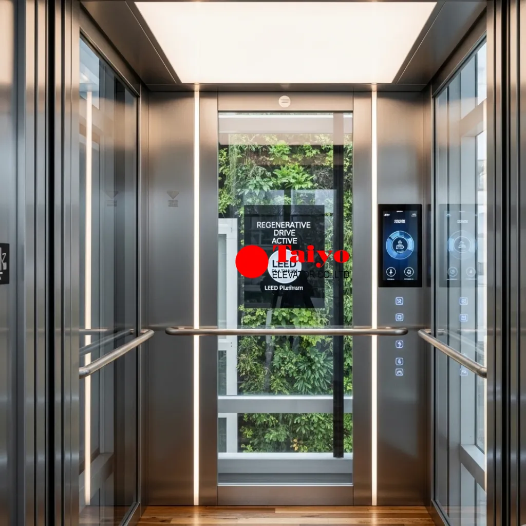 Hình ảnh thang máy xanh