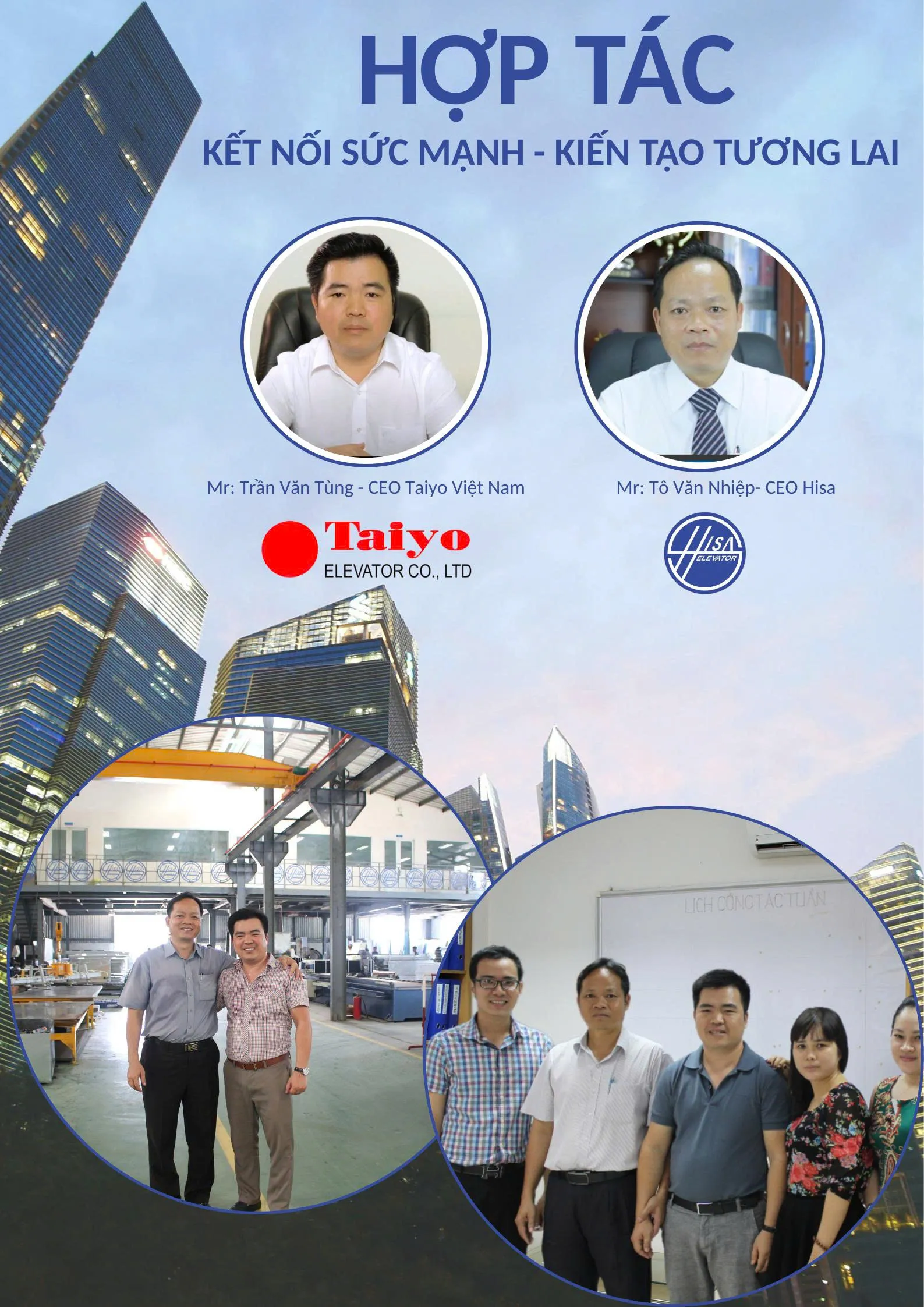 Taiyo -Hisa đối tác chiến lược về thang máy gia đình