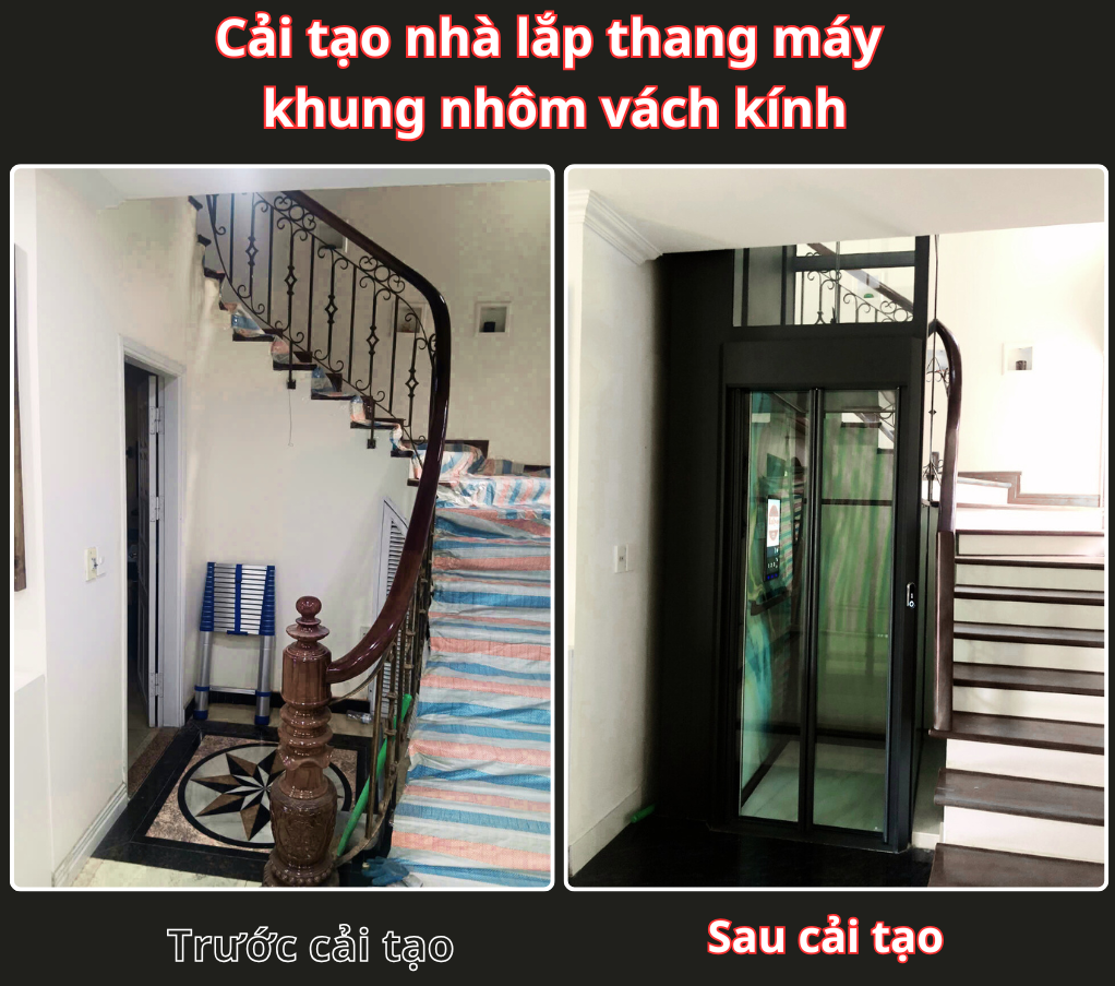 Lắp Thang Máy Khung Nhôm Vách Kính Tại Hà Nội