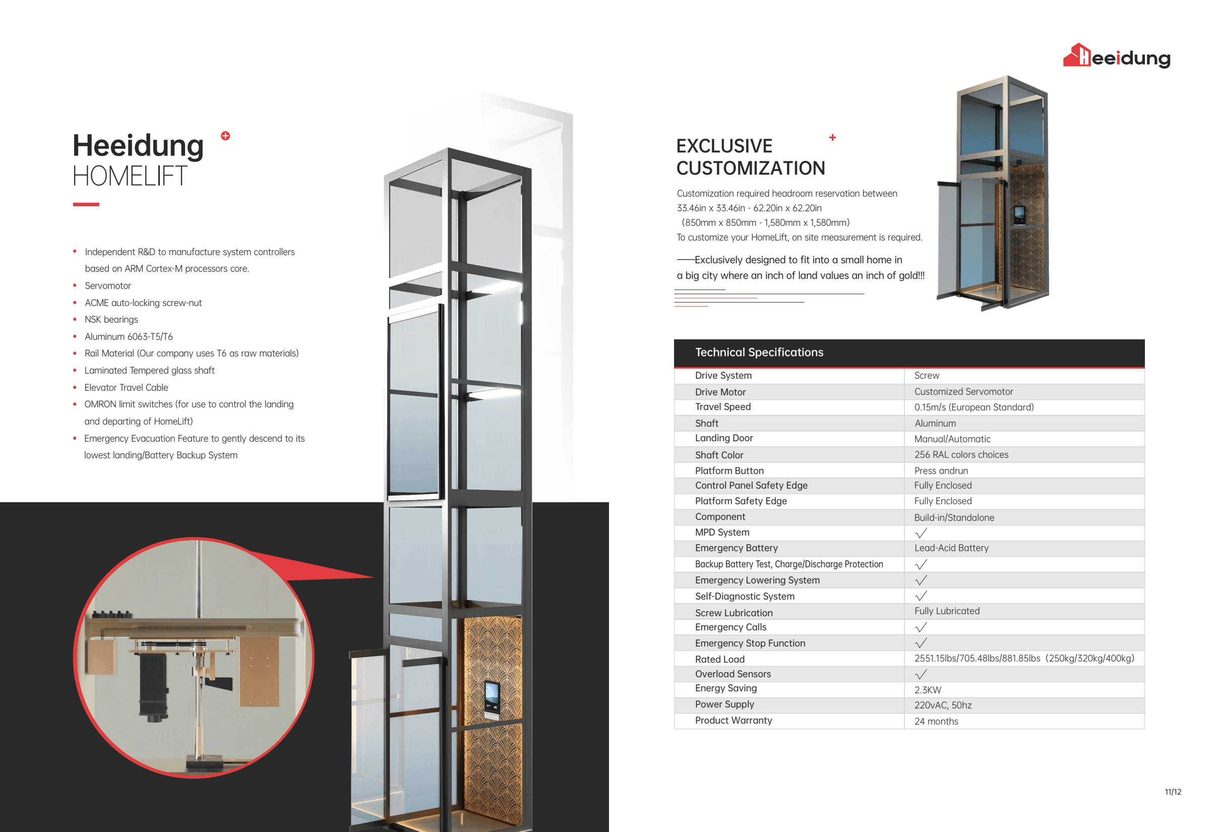 Thang máy trục vít Heeidung 12 Heeidung英文版产品手册2 7