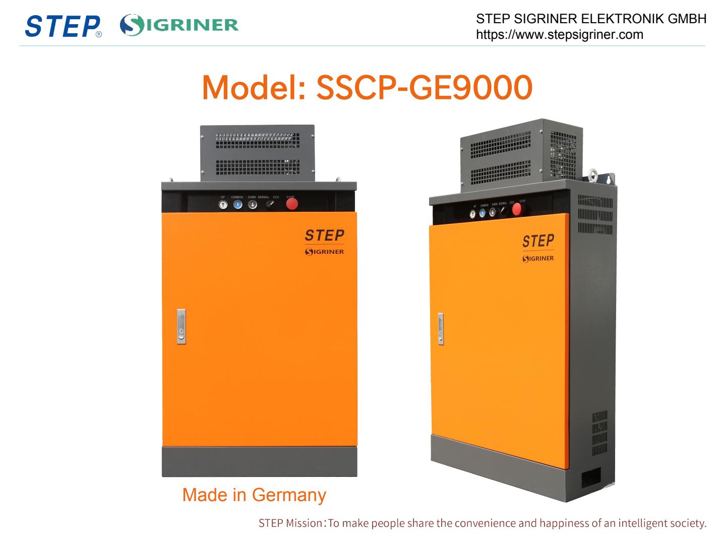 STEP SIGRINER CONTROLLER Introduction 20250912 CATALOGUE STEP DUC 9